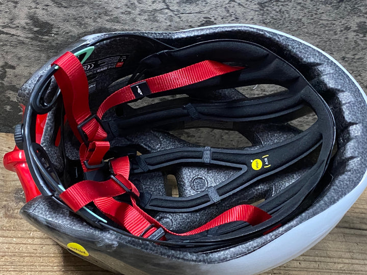 KQ161 メット MET トレンタ TRENTA 3K CARBON ヘルメット L 黒白赤 UAE 2024年11月製造