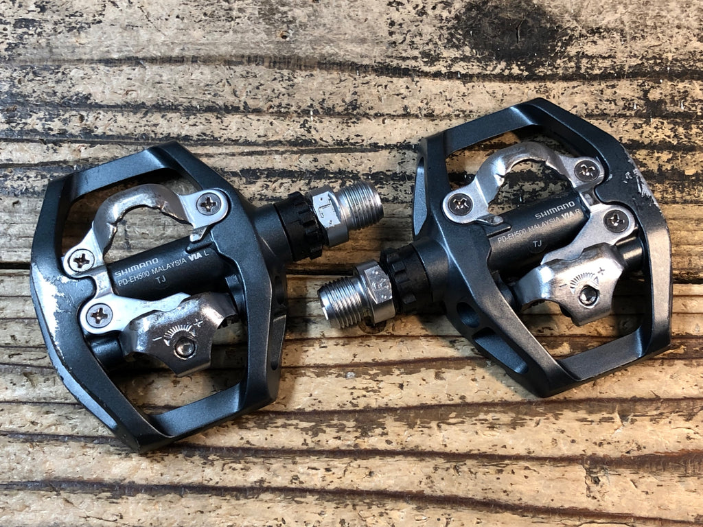 JP437 シマノ SHIMANO PD-EH500 ビンディングペダル 片面フラット SPD