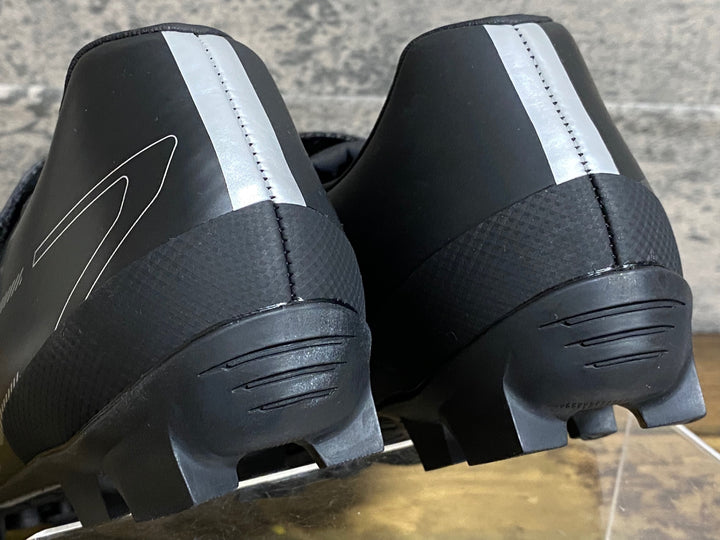 KD341 シマノ SHIMANO XC7 WIDE SHXC702M L01 E ビンディングシューズ BOA 2穴 黒 シルバー EU42