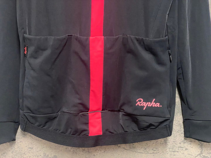 JX001 ラファ Rapha SOUPLESSE THERMAL JERSEY 長袖 サイクルジャージ 黒 M レディース