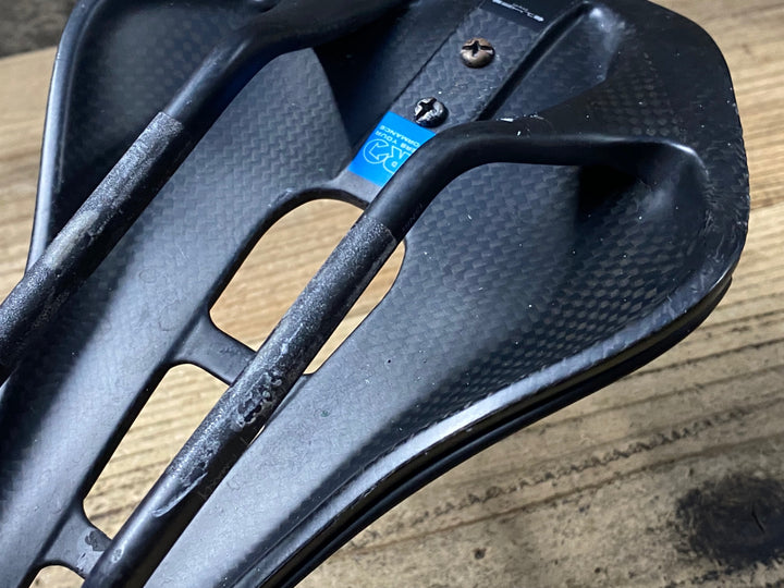 JZ294 シマノ SHIMANO PRO STEALTH CURVED TEAM サドル 黒 カーボンレール 152mm ※座面中央割れのためジャンク