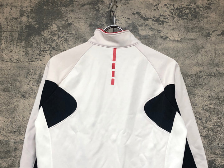 KN005 パールイズミ PEARL iZUMi 長袖 サイクルジャージ 白 M 裏起毛 WINDBREAK