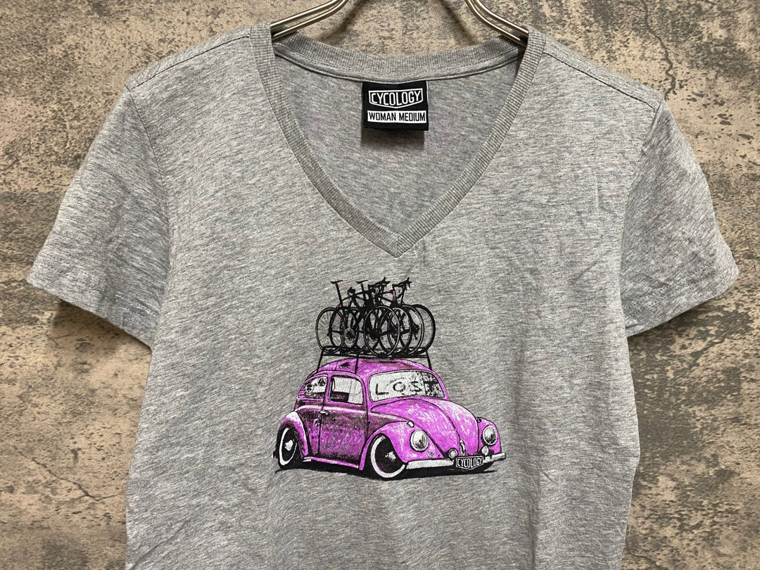 JS073 サイコロジー CYCOLOGY 半袖 Tシャツ グレー レディース M