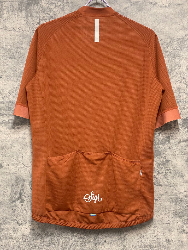 JI121 シーガー Sigr 半袖 サイクルジャージ ブラウン XXL