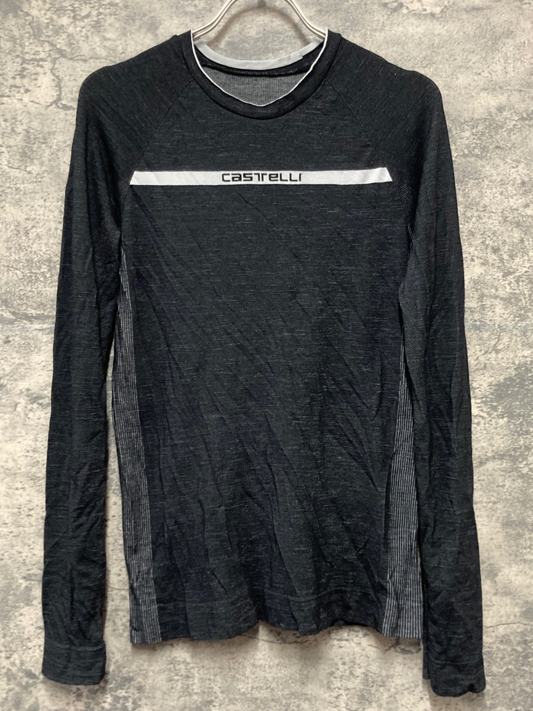 JZ104 カステリ CASTELLI 長袖 ベースレイヤー グレー S/M