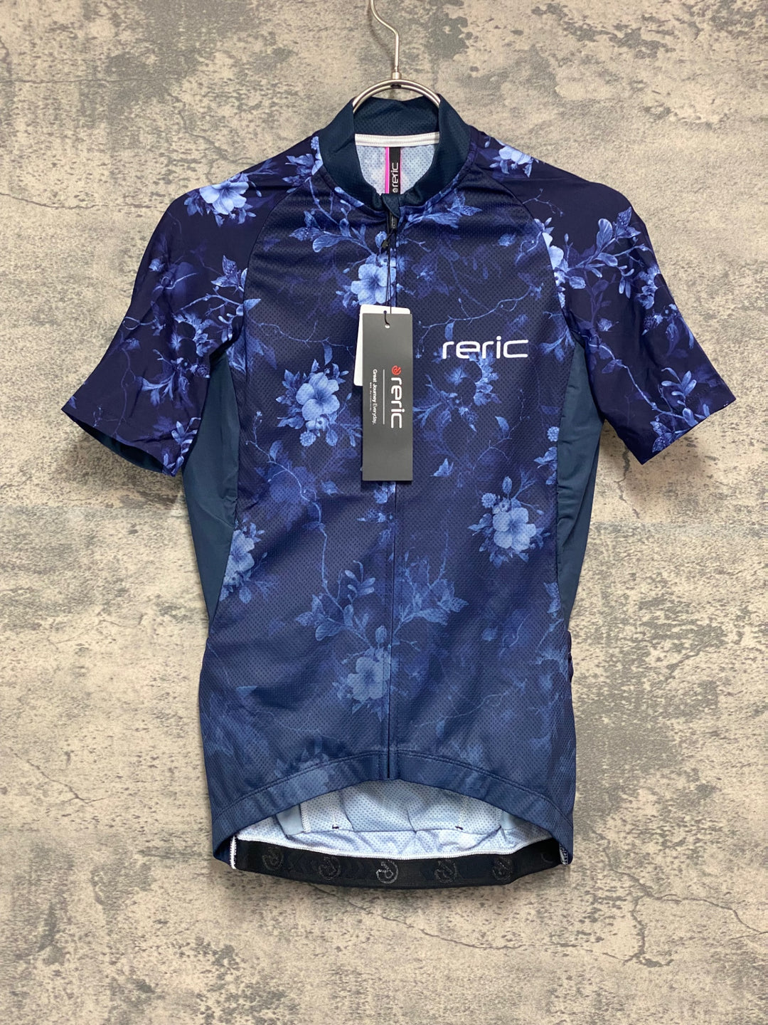 JV996 レリック reric Ador Standerd Jersey 半袖 サイクルジャージ S 紺 レディース