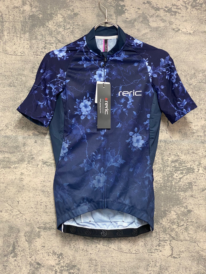 JV996 レリック reric Ador Standerd Jersey 半袖 サイクルジャージ S 紺 レディース