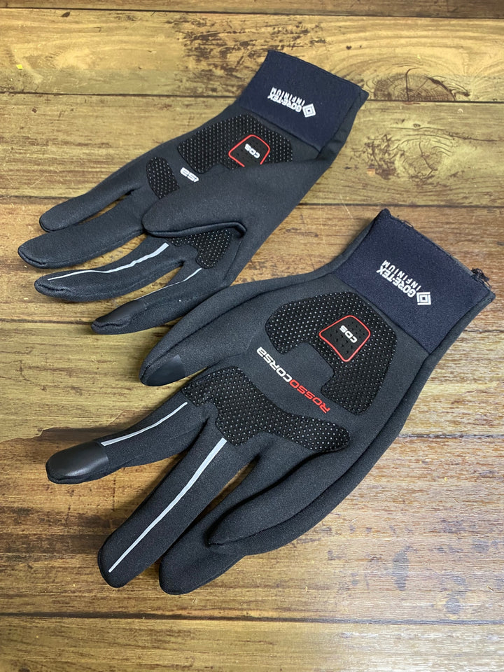 KG696 カステリ CASTELLI GORE-TEX 長指 グローブ 黒 L 裏起毛