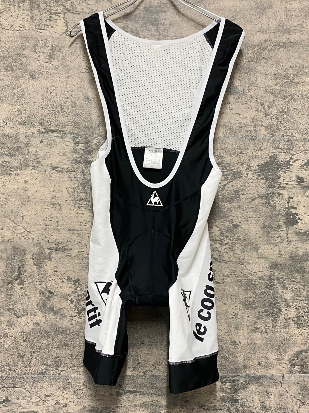 JP517 ルコックスポルティフ le coq sportif ビブショーツ L 白黒 ※スレ