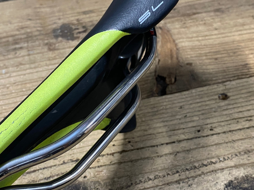 KJ133 セライタリア SELLE ITALIA SLR TEAM EDITION サドル 黒黄 Ti316 レール