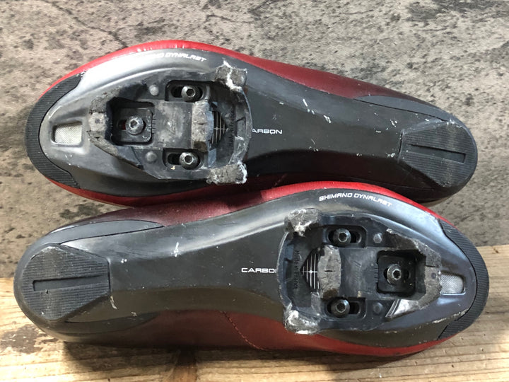 KE252 シマノ SHIMANO RC7 SH-RC701M ビンディングシューズ 3穴 赤 EU41