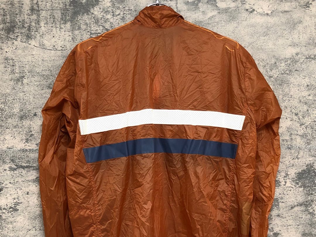 KE034 ラファ Rapha BREVET FLYWEIGHT WIND JACKET 長袖 サイクルジャケット オレンジ L