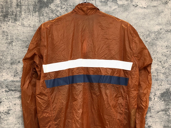 KE034 ラファ Rapha BREVET FLYWEIGHT WIND JACKET 長袖 サイクルジャケット オレンジ L