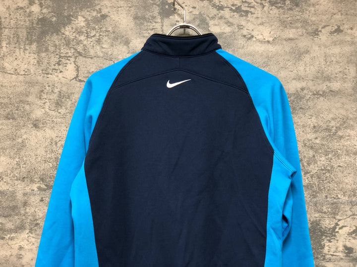 KL650 ナイキ NIKE 長袖 サイクルジャージ 水色 ネイビー M 裏起毛