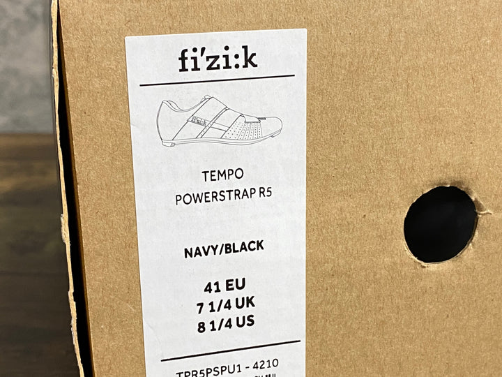 JX998 フィジーク fizik TEMPO R5 POWERSTRAP shoes ビンディングシューズ 3穴 紺 EU41