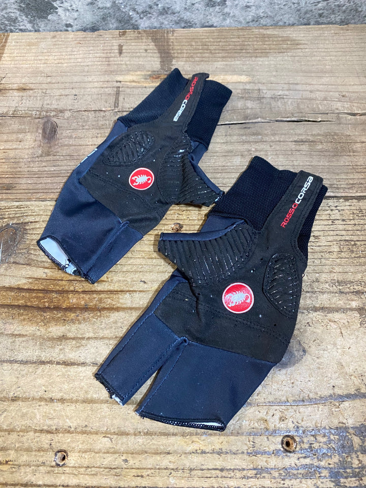 KF415 カステリ CASTELLI ロッソコルサ ROSSO CORSA 指切 グローブ 黒 S