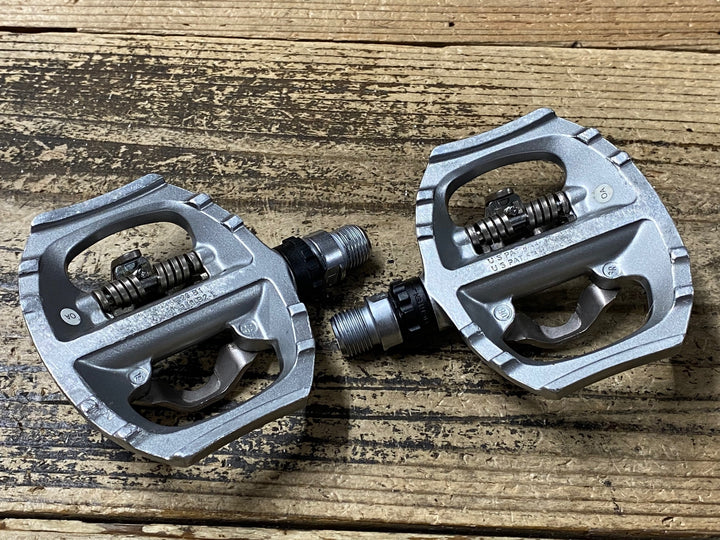JX057 シマノ SHIMANO PD-A530 ビンディングペダル SPD 片面フラット シルバー