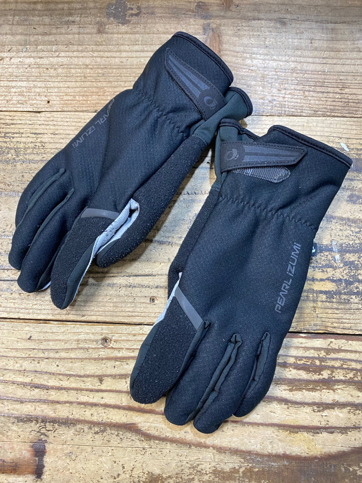 KJ696 パールイズミ PEARL iZUMi 長指 グローブ 黒 グレー M 裏起毛