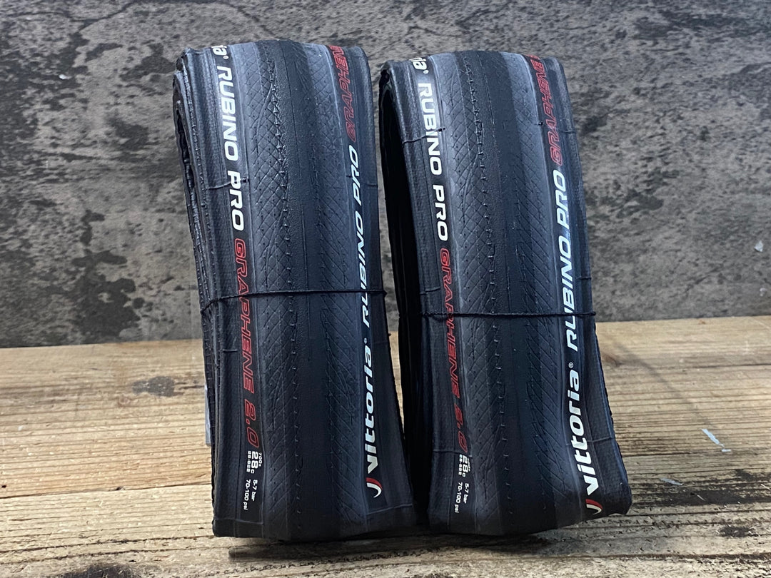KJ229 ヴィットリア VITTORIA RUBINO PRO GRAPHENE 2.0 クリンチャータイヤ 黒 700x28C 2本セット