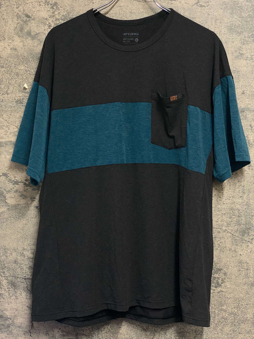 JT169 ジロ GIRO M RIDE JERSEY 半袖 サイクルジャージ 黒 青 XL