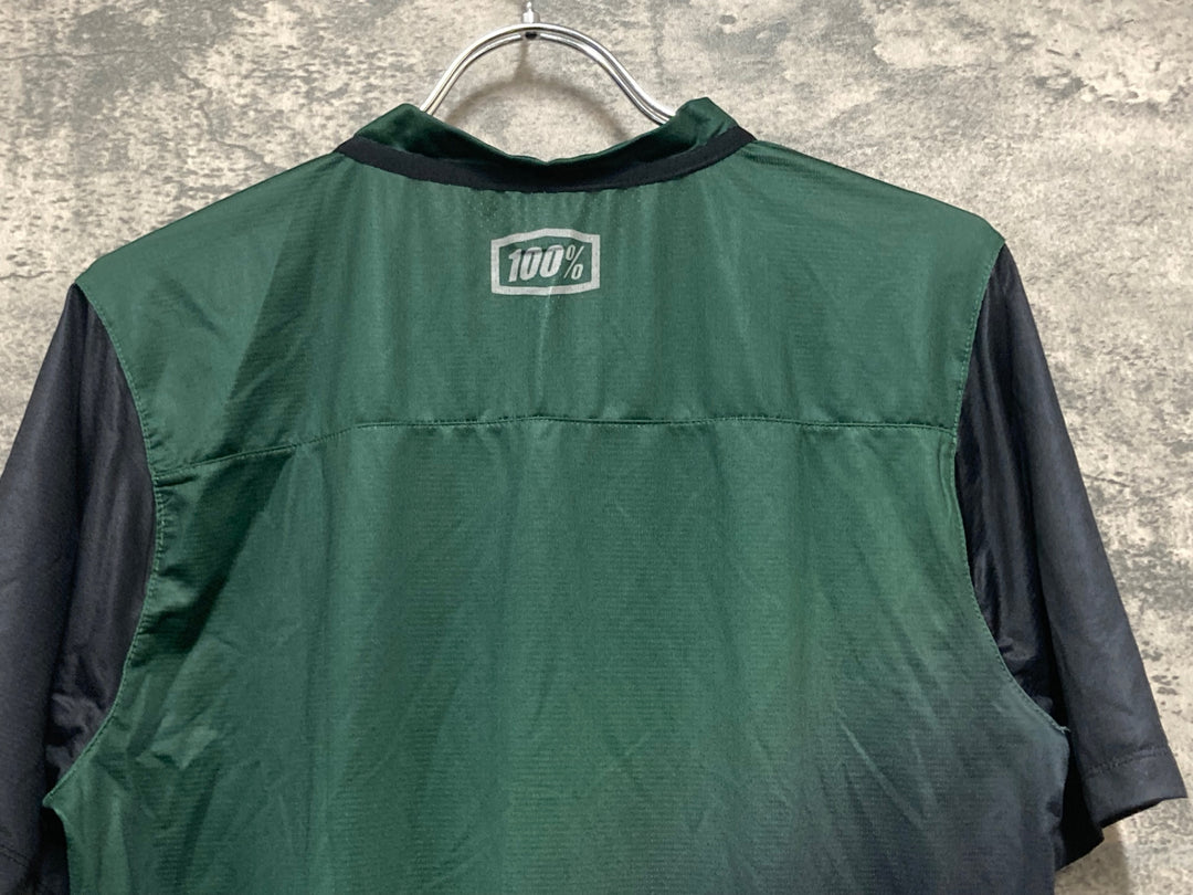 KI307 100％ Celium 半袖 Tシャツ 深緑 黒 S