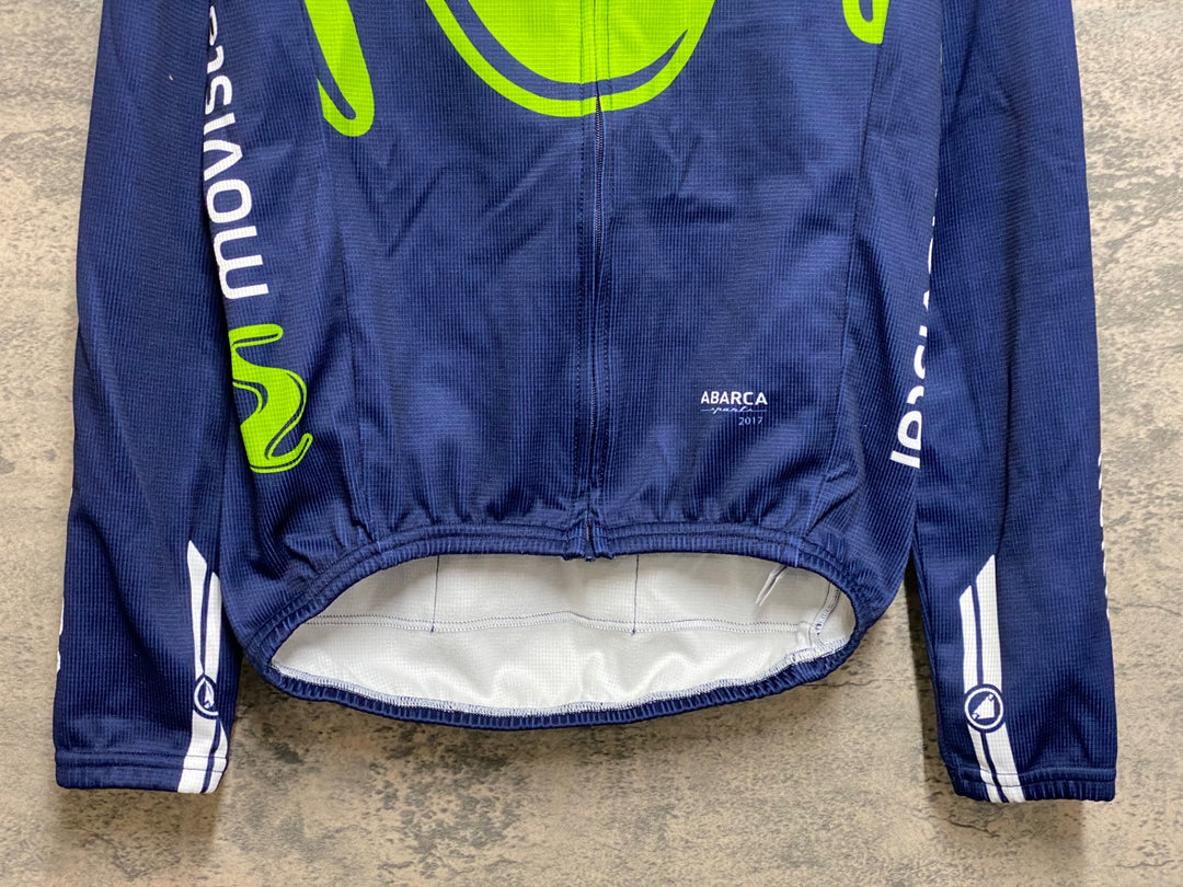 JS493 エンデュラ ENDURA 長袖 サイクルジャージ 濃紺 サイズ不明 movistar ※タグ劣化