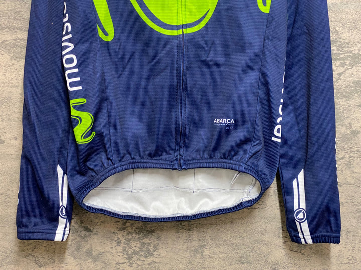 JS493 エンデュラ ENDURA 長袖 サイクルジャージ 濃紺 サイズ不明 movistar ※タグ劣化