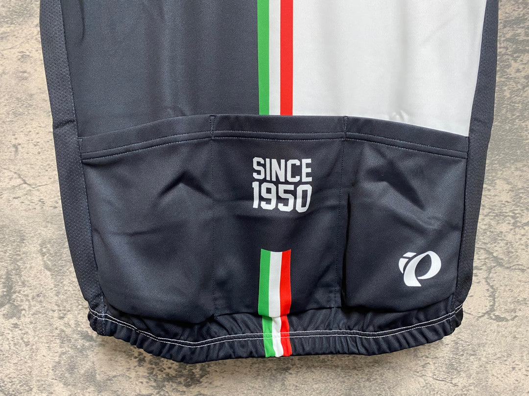 JN383 パールイズミ PEARL iZUMi 半袖 サイクルジャージ 黒 白 L