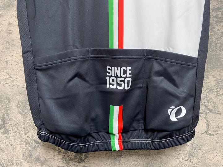 JN383 パールイズミ PEARL iZUMi 半袖 サイクルジャージ 黒 白 L