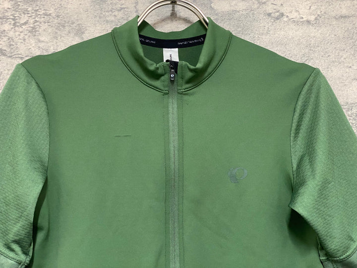 JN240 パールイズミ PEARL iZUMi 半袖 サイクルジャージ 緑 L ※ほつれ、擦れ有
