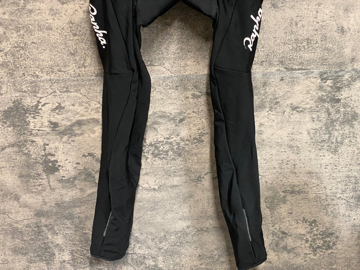 KA860 ラファ Rapha CORE CARGO WINTER TIGHTS WITH PAD カーゴビブタイツ 黒 S 裏起毛 ※パッドスレほつれ