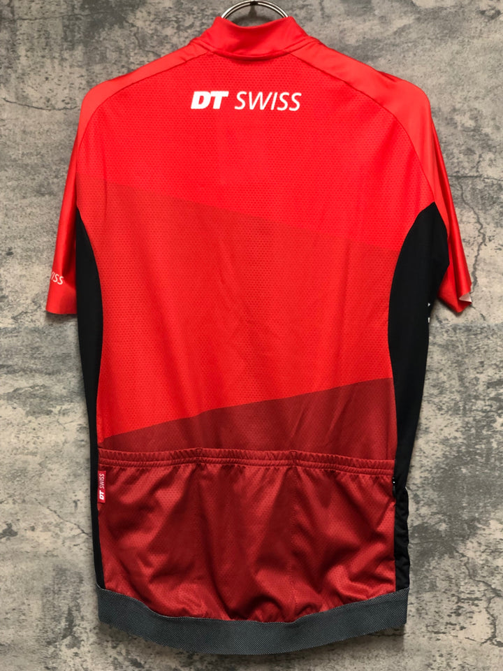 KE209 DT SWISS 半袖 サイクルジャージ 赤 S