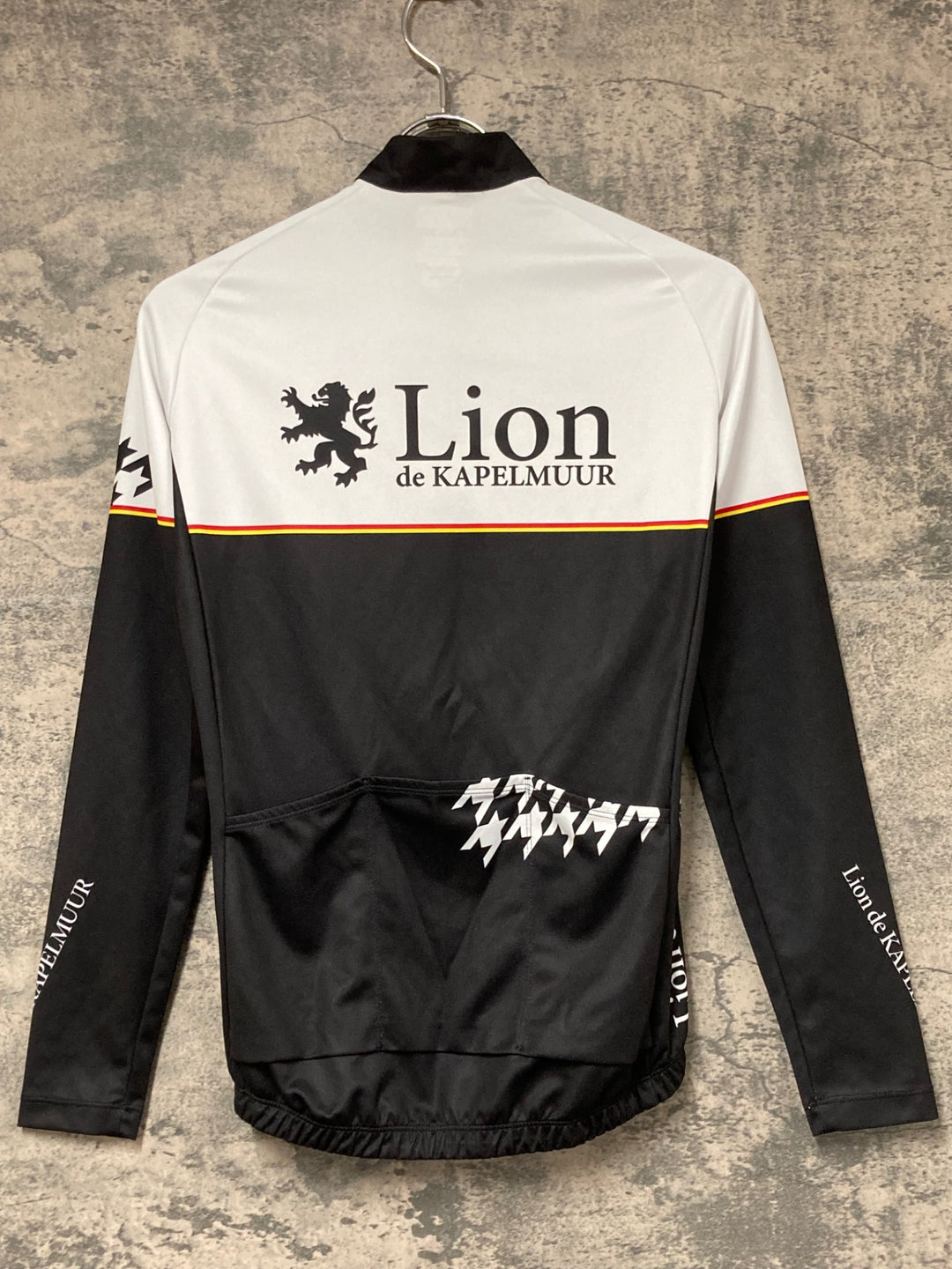 JW660 リオンドカペルミュール Lion de KAPELMUUR 長袖 サイクルジャージ 黒 白 S