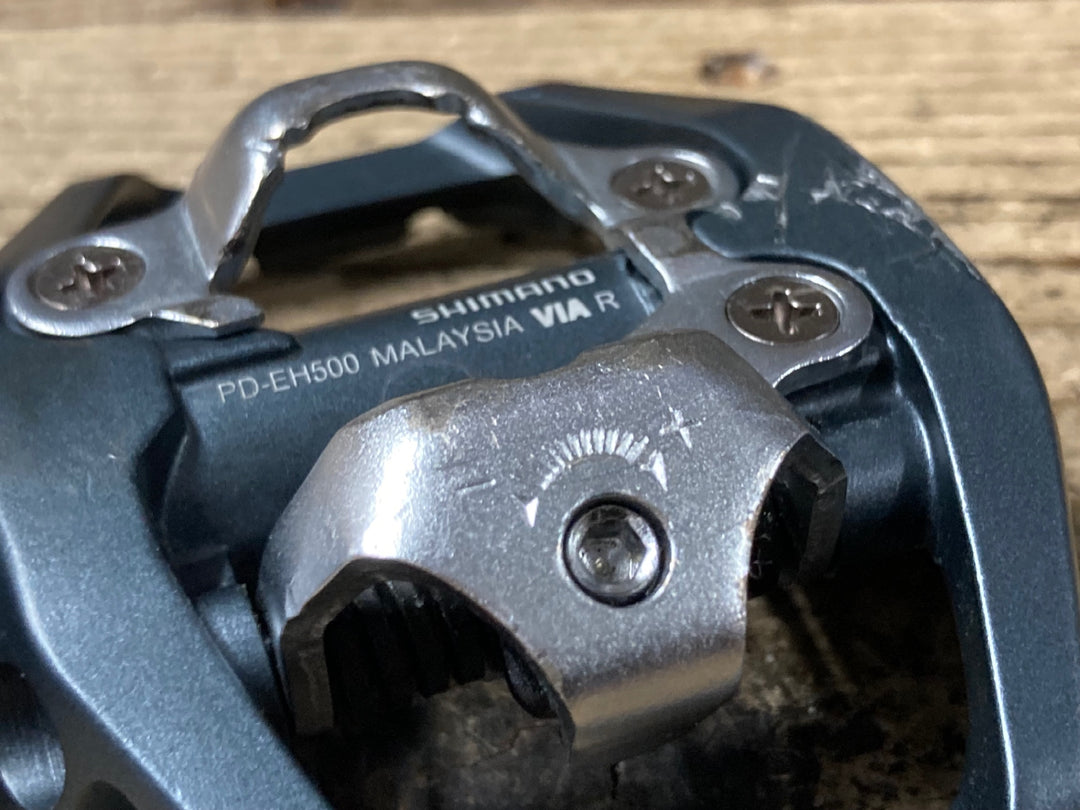 JZ377 シマノ SHIMANO PD-EH500 ビンディングペダル 片面フラット SPD