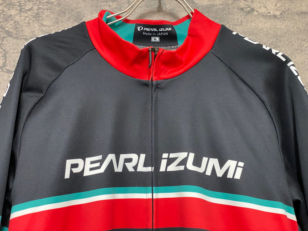 JS983 パールイズミ PEARL iZUMi 長袖 サイクルジャージ 黒 白 BL 裏起毛