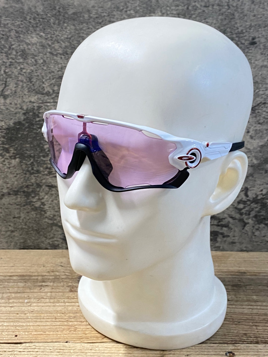 KE237 オークリー OAKLEY JAWBREAKER サングラス アイウェア 白黒 PRIZM ピンク クリア レンズ付属 ※汚れ