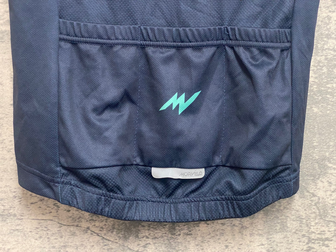 JN225 モルベロ MORVELO 半袖 サイクルジャージ 紺 緑 S