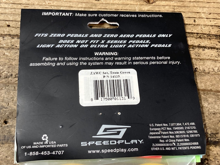 KB460 スピードプレイ SPEEDPLAY ZERO AERO WALKABLE CLEATS スピードプレイ用 クリート