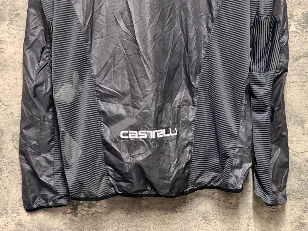 KP316 カステリ CASTELLI 長袖 ウィンドブレーカー グレー XL