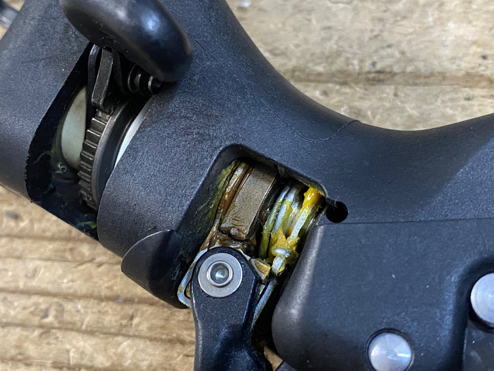 JK965 カンパニョーロ Campagnolo ケンタウル CANTAUR エルゴパワー カーボン 左右セット 2x10S ※固定バンド、ブラケットフード欠品