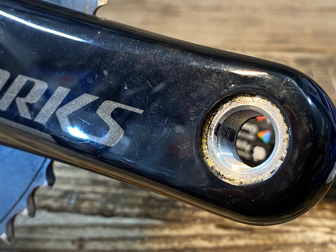 JX012 スペシャライズド SPECIALIZED S-WORKS POWER 両足パワーメーター カーボン クランクセット 50/34T 165mm ※左アーム接続不可のためジャンク