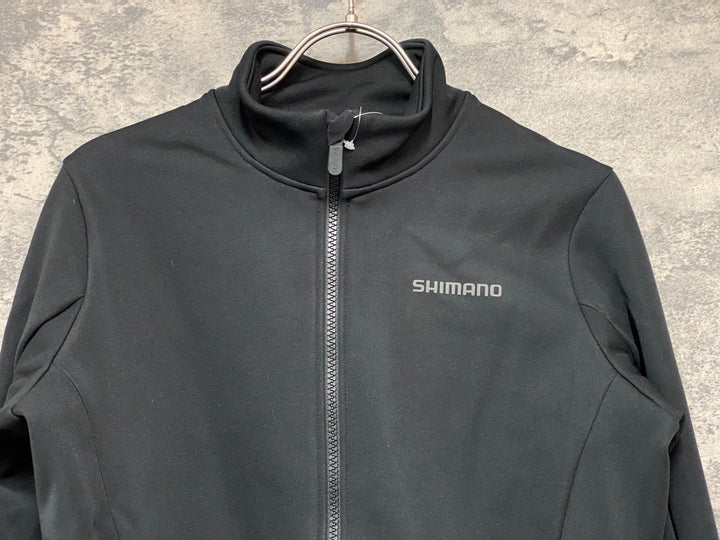 JY871 シマノ SHIMANO 長袖 サイクルジャケット 黒 M 裏起毛