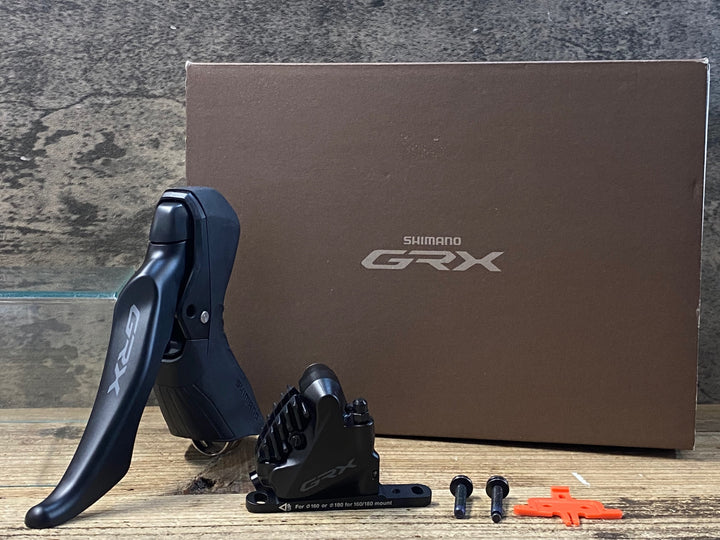 JY589 シマノ SHIMANO GRX BL-RX610-L BR-RX400-R レバー ブレーキセット 1S 油圧 ※ブリードニップル、ブレーキホース欠品