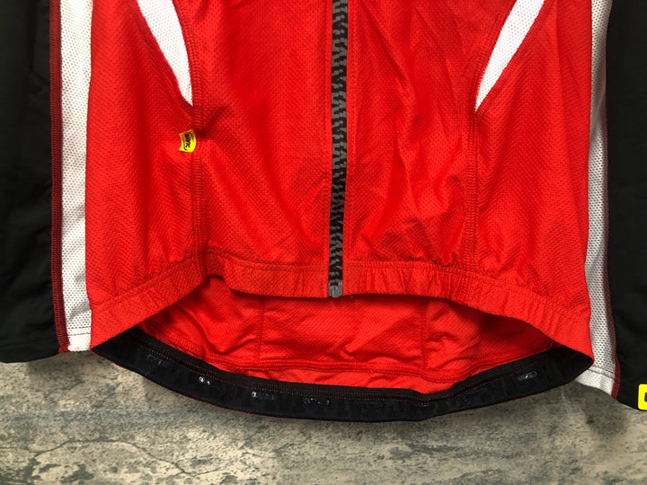 JH286 マヴィック MAVIC 長袖 メッシュ サイクルジャージ 赤 L