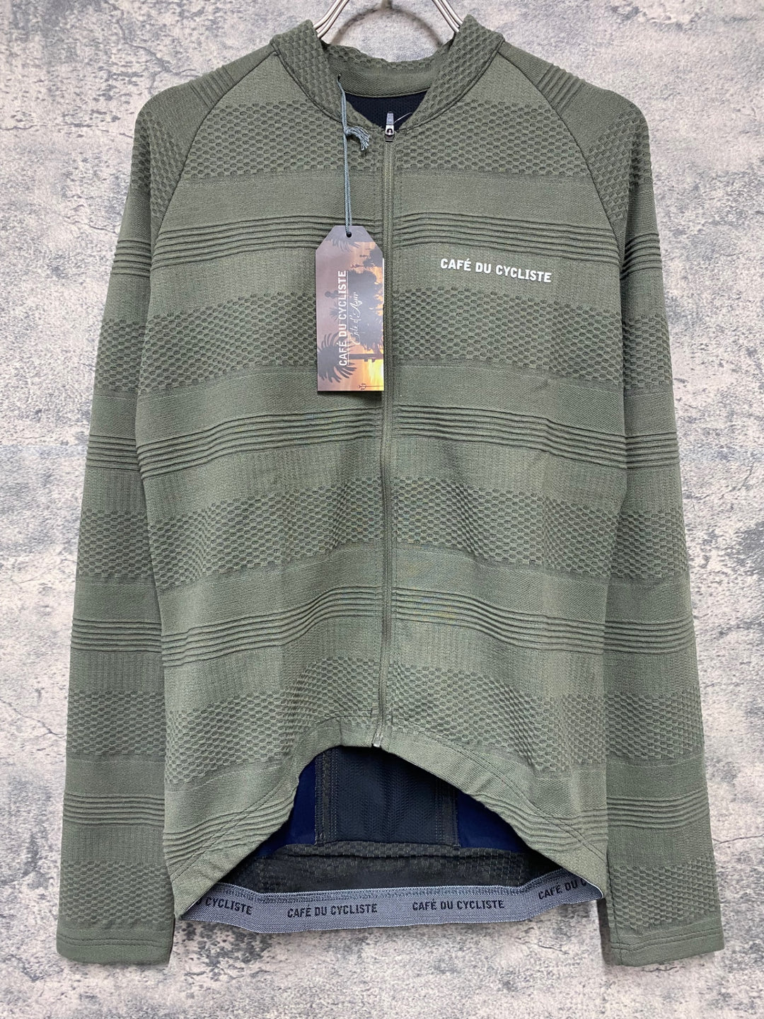 KD391 カフェドシクリステ Cafe du Cycliste Corinne 長袖 サイクルジャージ カーキ M