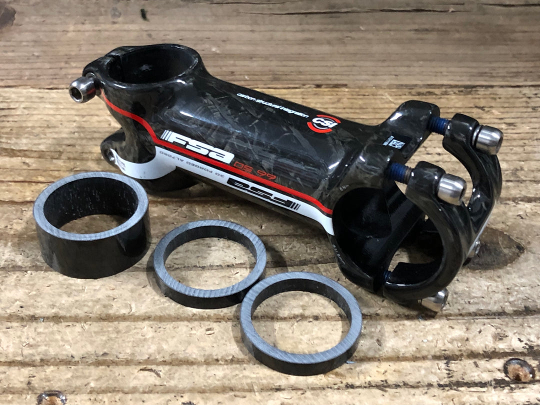 KJ373 FSA OS99 カーボンラップ アルミ ステム 90mm Φ31.8 OS ±6° コラムスペーサー付属