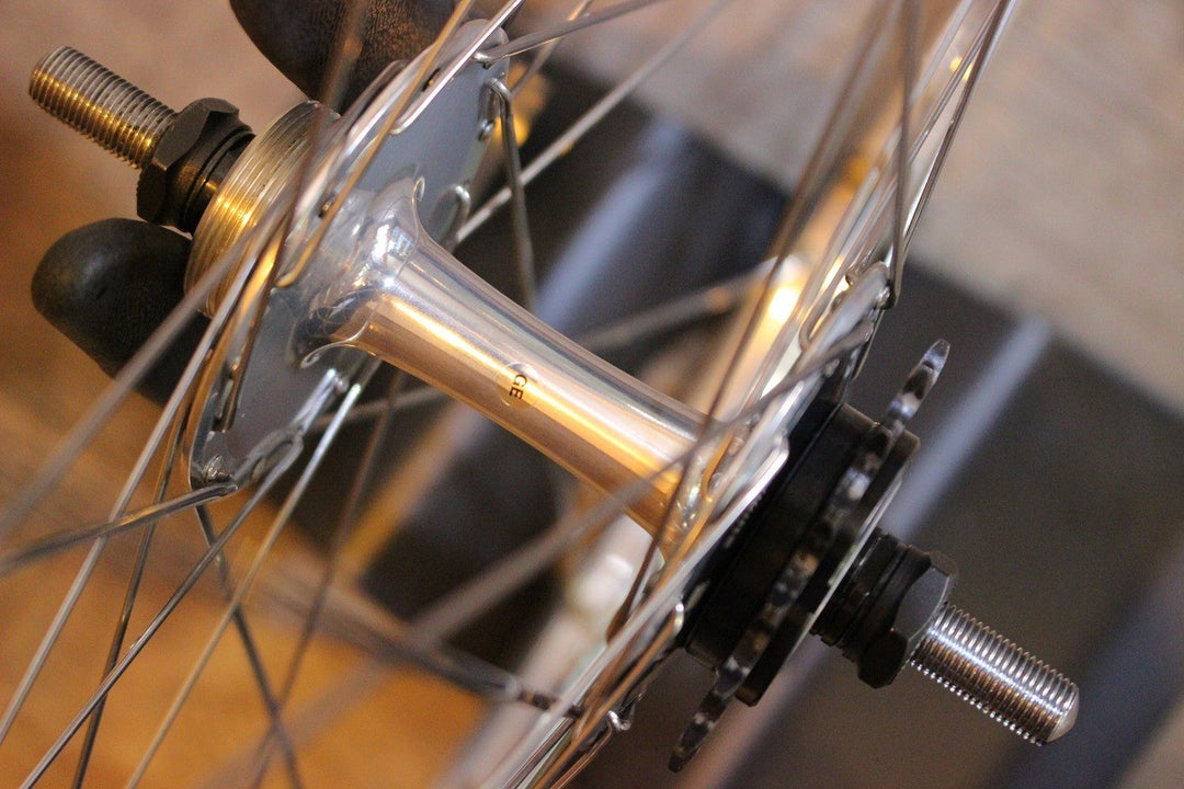 アラヤ ARAYA ゴールド GOLD リム / シマノ SHIMANO デュラエース DURA-ACE HB-7600 ハブ アルミ チューブラー ピスト ホイールセット 【名古屋店】