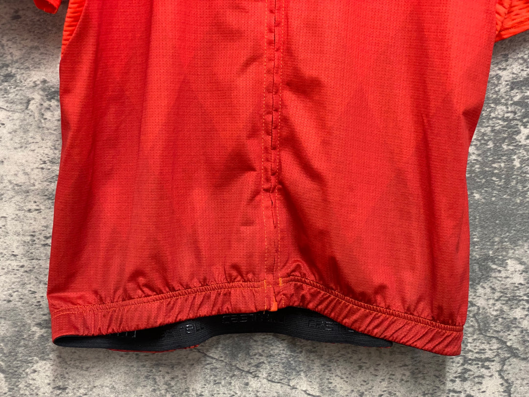 KG574 カステリ CASTELLI 半袖 サイクルジャージ オレンジ XL