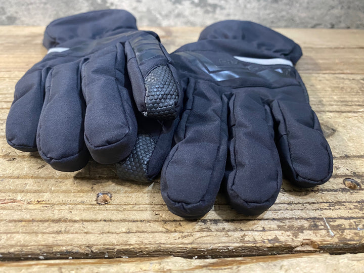 KJ043 パールイズミ PEARL iZUMi 長指 ウィンターグローブ 黒 M