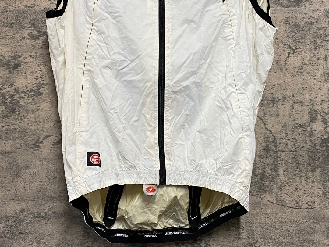 JS659 カステリ CASTELLI ROSSO CORSA サイクルベスト ジレ 白 M